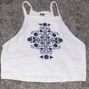 White crop top